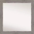 31" x 31" Regis Barnwood Gray Wood Wall Mirror: Square, Modern, Wood Frame - Amanti Art