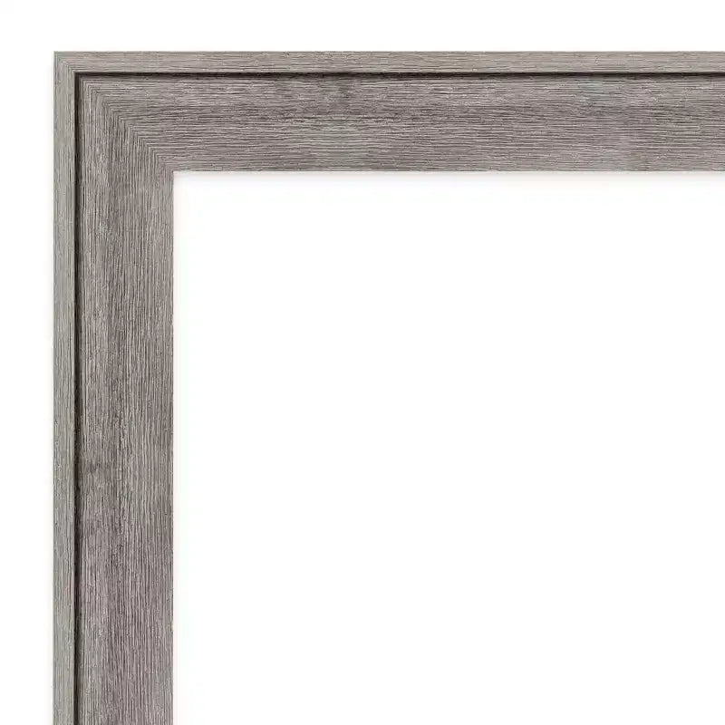 Miroir mural gris bois de grange Regis 31" x 31" : carré, moderne, cadre en bois - Amanti Art