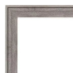 Miroir mural gris bois de grange Regis 31" x 31" : carré, moderne, cadre en bois - Amanti Art
