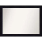 42" x 31" Non-Beveled Shiplap Navy Wood Bathroom Wall Mirror - Amanti Art: Modern Rectangle, Wall Mount