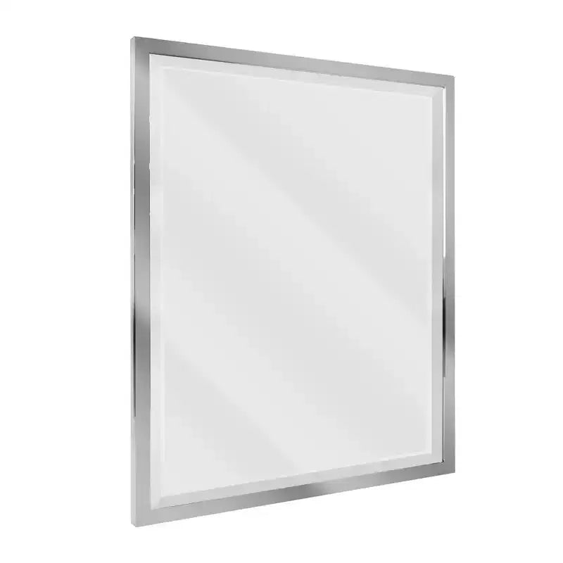 24" x 30" Classic Metal Frame Wall Mirror Chrome - Head West: Beveled, Transitional Style, No Assembly Required