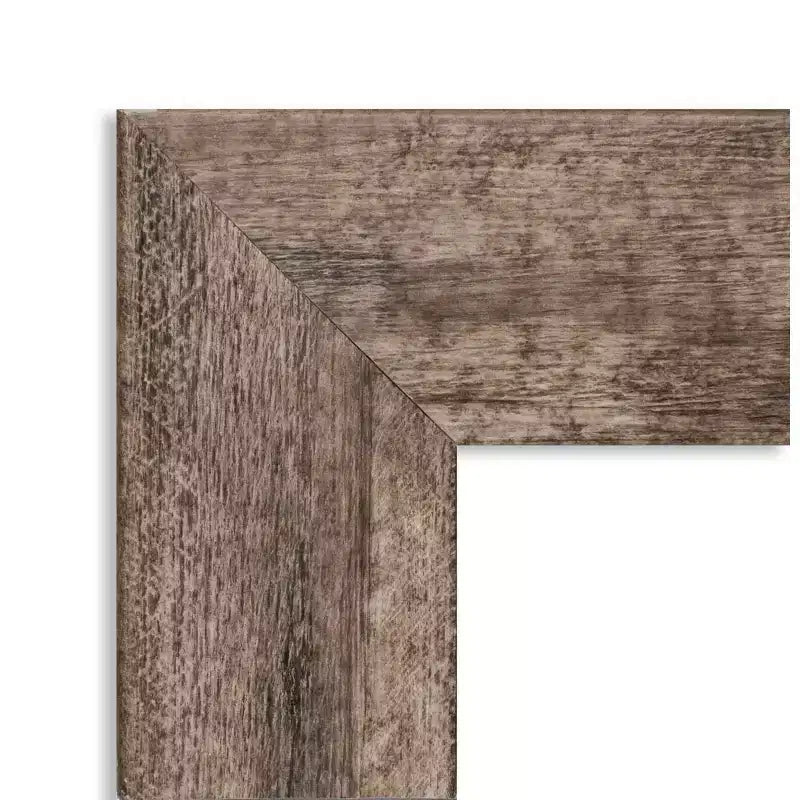 Miroir mural hibou brun en bois 44 po x 33 po sans biseau – Amanti Art