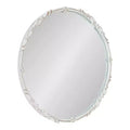 24" Diameter Brynley Decorative Wall Mirror White - Kate & Laurel All Things Decor: Glam Style, No Assembly Required