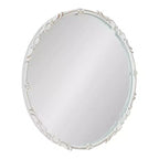 24" Diameter Brynley Decorative Wall Mirror White - Kate & Laurel All Things Decor: Glam Style, No Assembly Required