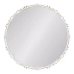 Miroir mural décoratif Brynley de 61 cm de diamètre, blanc – Kate & Laurel All Things Decor : Style glamour, aucun assemblage requis
