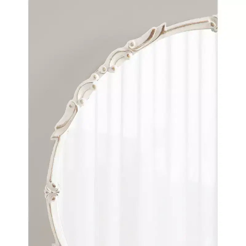 Miroir mural décoratif Brynley de 61 cm de diamètre, blanc – Kate & Laurel All Things Decor : Style glamour, aucun assemblage requis