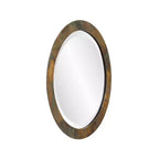 Miroir Mural Rond en Métal Cuivré Howard Elliott Camou : Décoration Moderne, 40 cm de Diamètre, Aucun Assemblage Requis