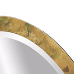 Miroir Mural Rond en Métal Cuivré Howard Elliott Camou : Décoration Moderne, 40 cm de Diamètre, Aucun Assemblage Requis