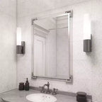 Miroir mural décoratif rectangulaire Howard Elliott Elsie et acrylique argenté 38,5"x26,5"