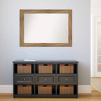 Miroir mural chouette en bois marron sans biseau 42" x 30" - Amanti Art