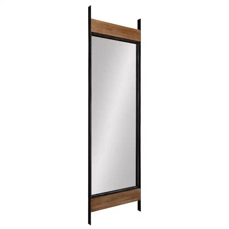 19.2" x 63" Kincaid Full Length Wall Mirror Rustic Brown - Kate & Laurel All Things Decor: Metal Frame, Freestanding Espejo