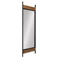 19.2" x 63" Kincaid Full Length Wall Mirror Rustic Brown - Kate & Laurel All Things Decor: Metal Frame, Freestanding Espejo