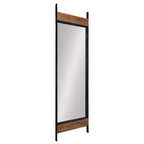 19.2" x 63" Kincaid Full Length Wall Mirror Rustic Brown - Kate & Laurel All Things Decor: Metal Frame, Freestanding Espejo