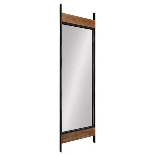 19.2" x 63" Kincaid Full Length Wall Mirror Rustic Brown - Kate & Laurel All Things Decor: Metal Frame, Freestanding Espejo