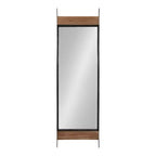 Miroir mural Kincaid pleine longueur 48,7 cm x 160 cm Marron Rustique - Kate & Laurel All Things Decor: Cadre en métal, Miroir Autoportant