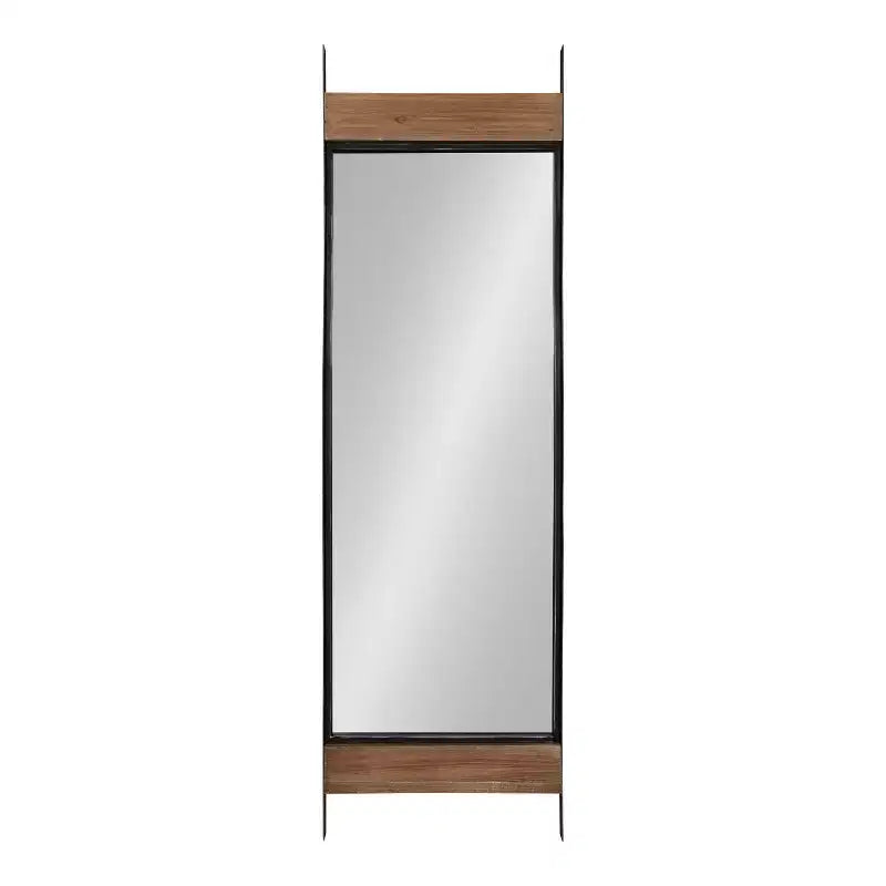 Miroir mural Kincaid pleine longueur 48,7 cm x 160 cm Marron Rustique - Kate & Laurel All Things Decor: Cadre en métal, Miroir Autoportant