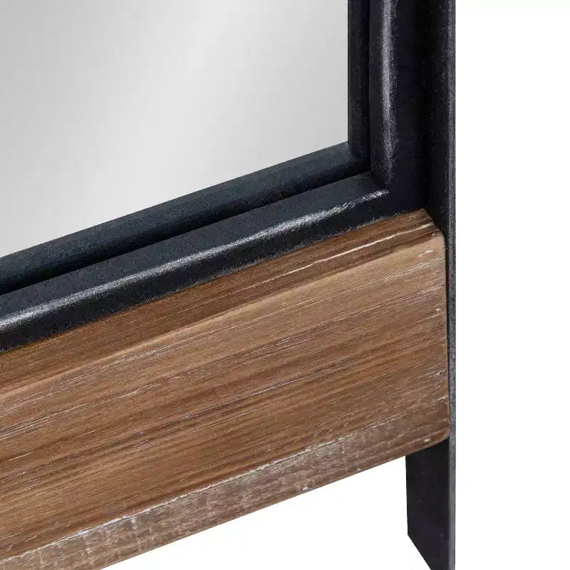 Miroir mural Kincaid pleine longueur 48,7 cm x 160 cm Marron Rustique - Kate & Laurel All Things Decor: Cadre en métal, Miroir Autoportant