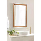 Miroir mural Ellison 24"x36" Kate & Laurel All Things Decor : cadre étagé, marron rustique bicolore