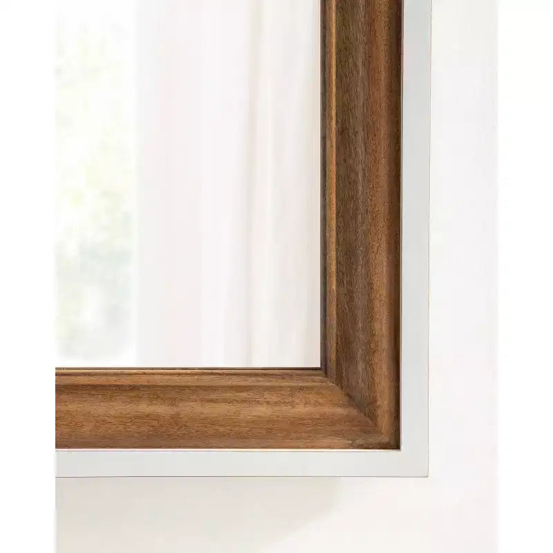 Miroir mural Ellison 24"x36" Kate & Laurel All Things Decor : cadre étagé, marron rustique bicolore