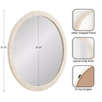 Kate & Laurel All Things Decor Miroir Mural Rond Encadré Rahfy 28" Blanc