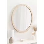 Kate & Laurel All Things Decor Miroir Mural Rond Encadré Rahfy 28" Blanc
