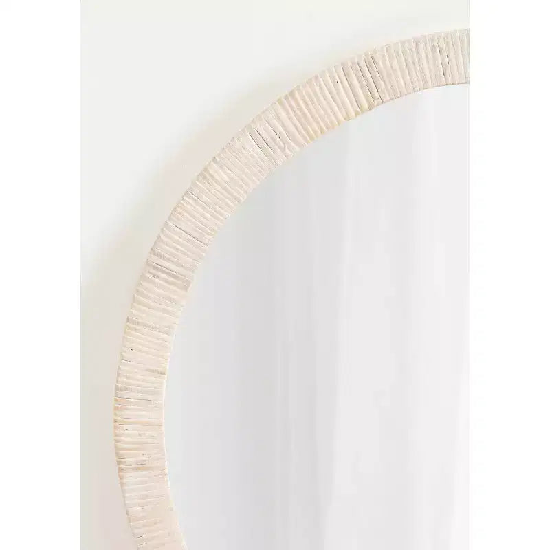 Kate & Laurel All Things Decor Miroir Mural Rond Encadré Rahfy 28" Blanc