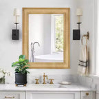 Miroir en rotin WallBeyond 27"x34", marron clair