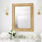 Miroir en rotin WallBeyond 27"x34", marron clair