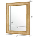 Miroir en rotin WallBeyond 27"x34", marron clair