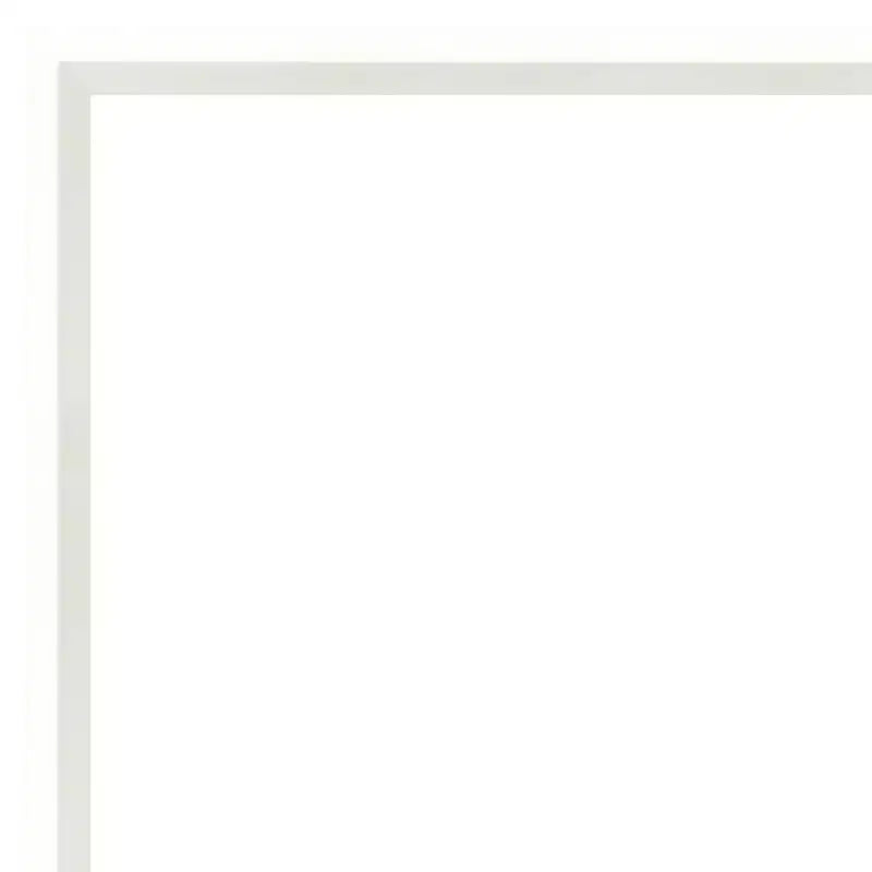 Miroir mural de salle de bain en bois Lucie 19" x 25" non biseauté blanc - Amanti Art : Coiffeuse rectangulaire moderne, quincaillerie de montage incluse