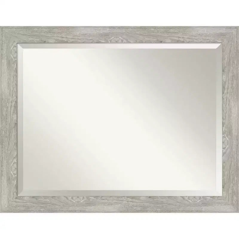 46" x 36" Dove Framed Wall Mirror Graywash - Amanti Art