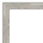 Miroir mural encadré Dove 46 po x 36 po Gris patiné - Amanti Art