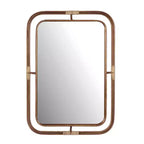 Miroir en métal et rotin marron Holli Furniture