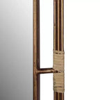 Miroir en métal et rotin marron Holli Furniture