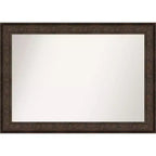 42" x 30" Non-Beveled Ridge Bronze Wall Mirror - Amanti Art: Rectangle, Polystyrene Frame, Includes Mounting Hardware