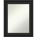 24" x 30" Non-Beveled Colonial Black Wall Mirror - Amanti Art: Modern Rectangle, Polystyrene Frame