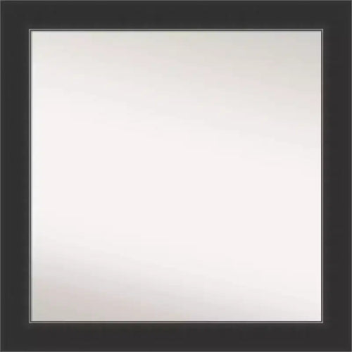31" x 31" Non-Beveled Corvino Black Wood Wall Mirror - Amanti Art: Modern Square, Includes Mounting Hardware