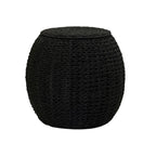 Table d'appoint avec panier de rangement en osier tressé à la main Household Essentials - 17,0 L x 17,0 l x 19,0 H