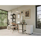 Solutions de rangement Meuble de classement vertical mobile à 2 tiroirs de 45,7 cm de profondeur et de largeur courrier Blanc perle