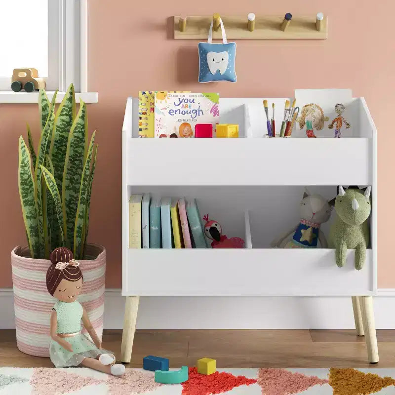 Meuble de rangement pour jouets à deux étagères, blanc - Pillowfort™