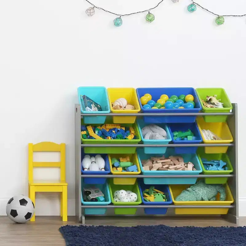 Meuble de rangement pour jouets très grand format pour enfants Humble Crew, collection Elements, gris
