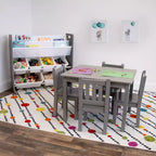 Meuble de rangement pour enfants Read n Play 6 bacs et étagère à 2 niveaux blanc - Humble Crew : Meubles de rangement pour jouets, Organisation pour enfants