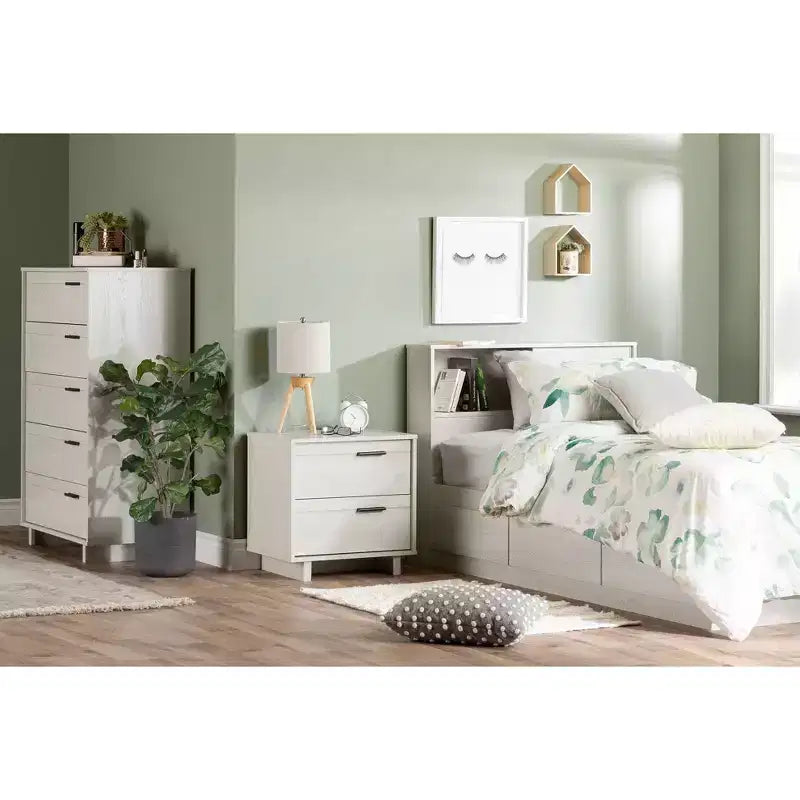 Fynn 5-Drawer Kids' Chest Winter Oak - South Shore