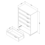 Commode à 5 tiroirs Fynn pour enfant Chêne hivernal - South Shore