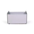 Humble Crew Kids' Rolling Toy Box with Wheels Gray: MDF Frame, 27" H x 16" D x 27" W, 1 Compartment, Decorative Bookshelf