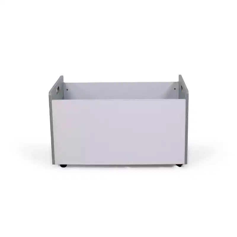 Humble Crew Kids' Rolling Toy Box with Wheels Gray: MDF Frame, 27" H x 16" D x 27" W, 1 Compartment, Decorative Bookshelf