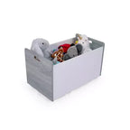 Coffre à jouets à roulettes gris Humble Crew pour enfants : cadre en MDF, 68,6 cm H x 40,6 cm P x 68,6 cm L, 1 compartiment, étagère décorative