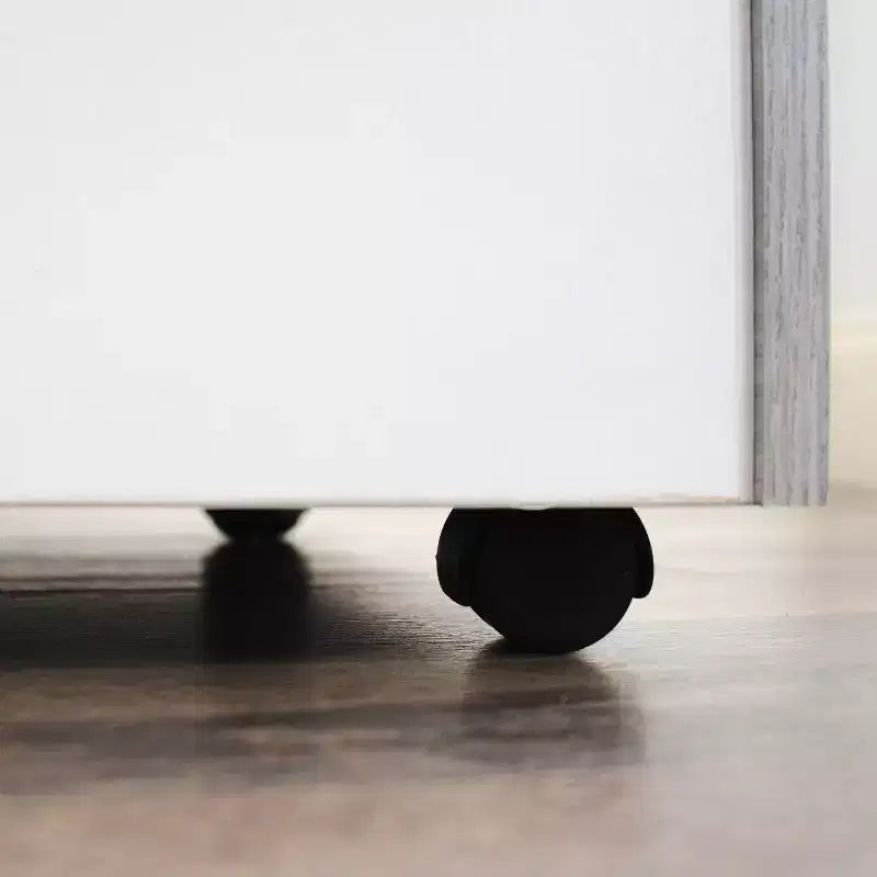 Coffre à jouets à roulettes gris Humble Crew pour enfants : cadre en MDF, 68,6 cm H x 40,6 cm P x 68,6 cm L, 1 compartiment, étagère décorative