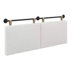 Tête de lit Charlie Boucle en tissu bouclette crème pour lit double/grand lit d'enfant - Nathan James : Tête de lit rembourrée en MDF à fixation murale