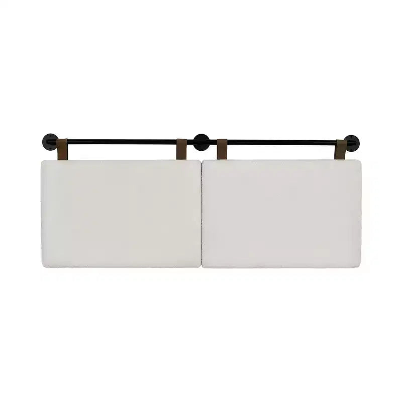 Tête de lit Charlie Boucle en tissu bouclette crème pour lit double/grand lit d'enfant - Nathan James : Tête de lit rembourrée en MDF à fixation murale